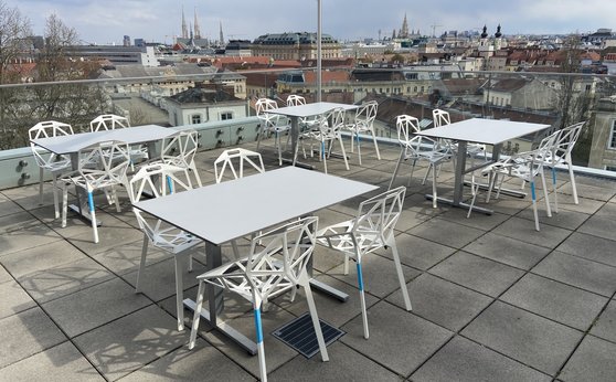 New sponsored chairs arrived at the CeMM terrace